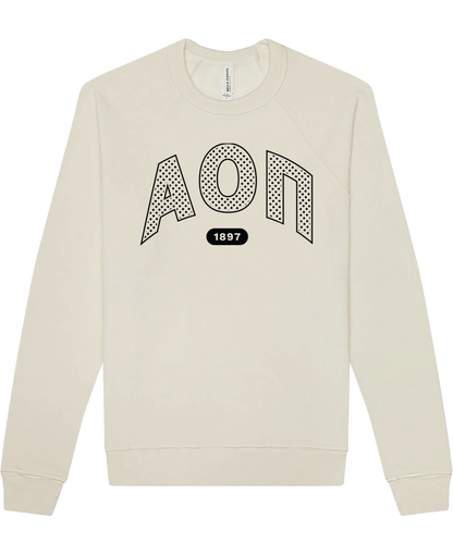 Alpha Omicron Pi polka dot natural