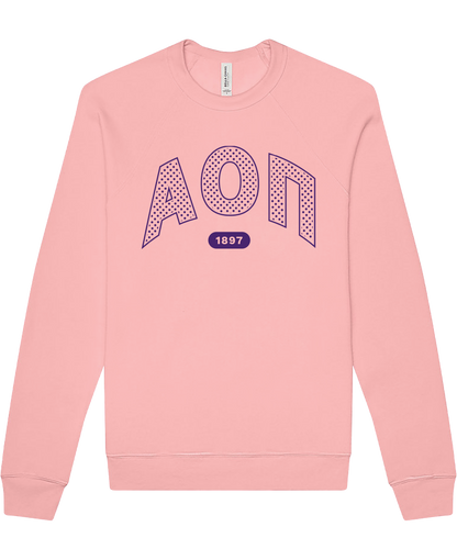 Alpha Omicron Pi polka dot in pink