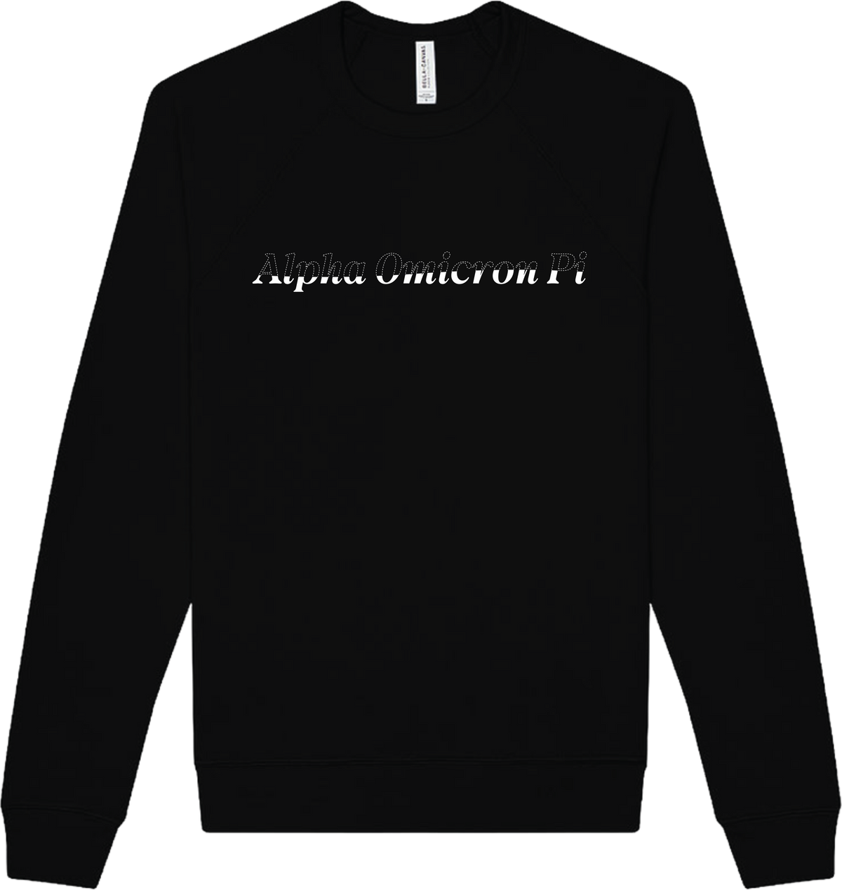 Alpha Omicron Pi Stitched Outline Crewnecks