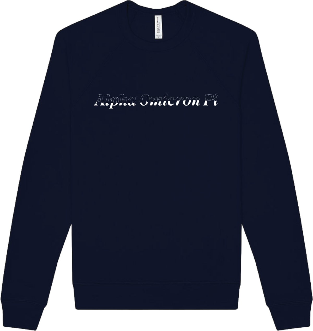 Alpha Omicron Pi Stitched Outline Crewnecks