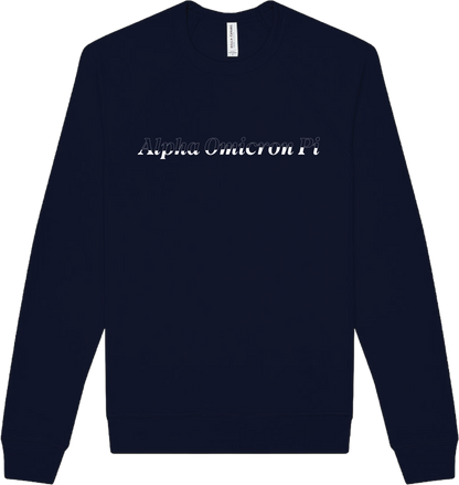 Alpha Omicron Pi Stitched Outline Crewnecks