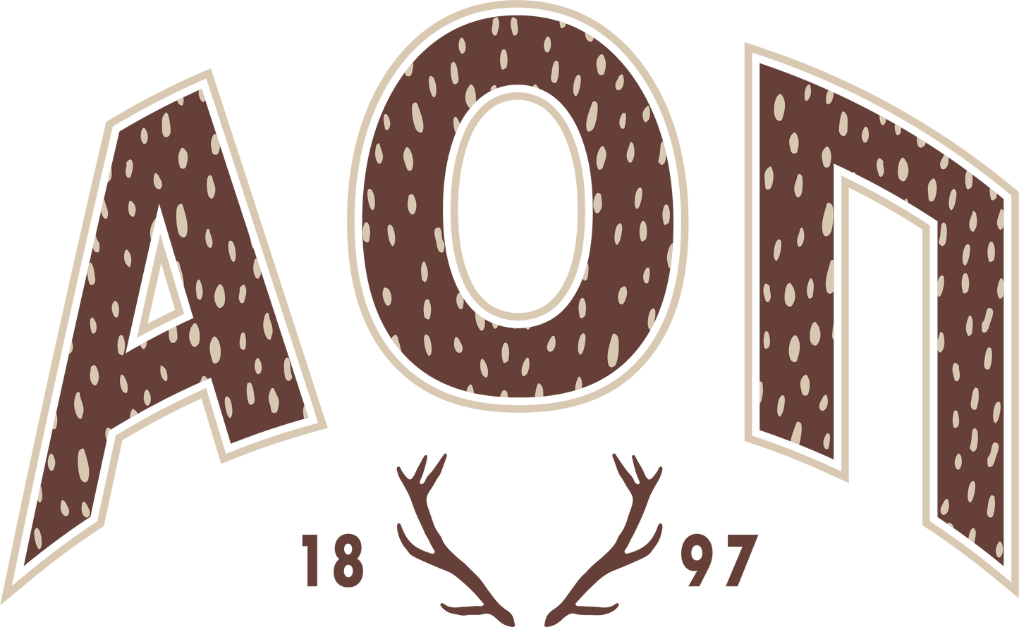 Alpha Omicron Pi Fawn Print Varsity Hoodie