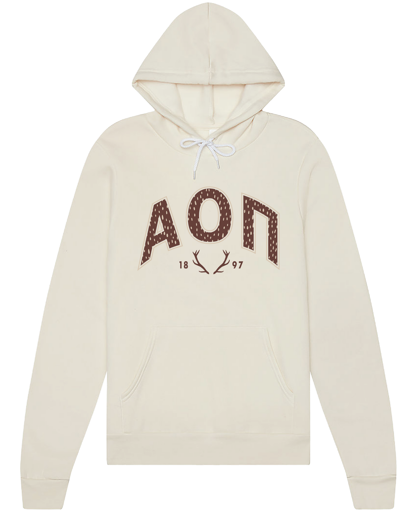 Alpha Omicron Pi Fawn Print Varsity Hoodie