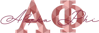 Alpha Phi Applique Letters Crewneck Sweatshirt