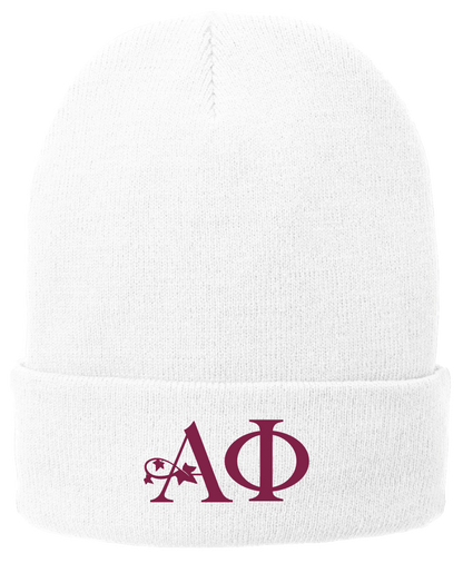 Alpha Phi Lettered Beanies