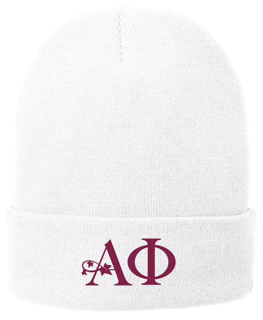 Alpha Phi Lettered Beanies