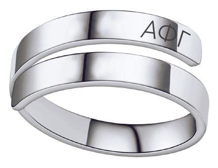Alpha Phi Gamma Lettered Rings