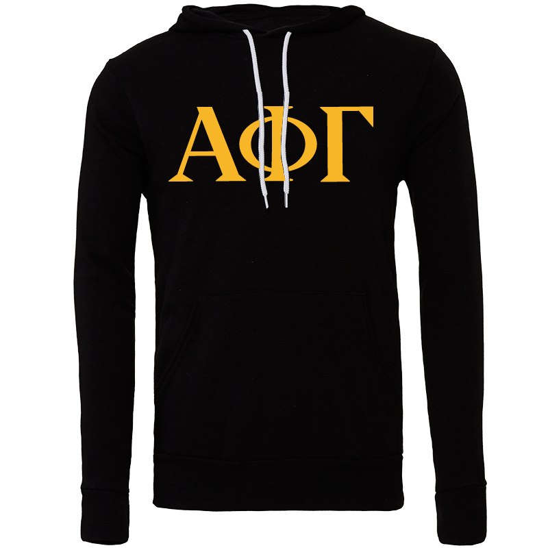 Alpha Phi Gamma Lettered Hooded Sweatshirts