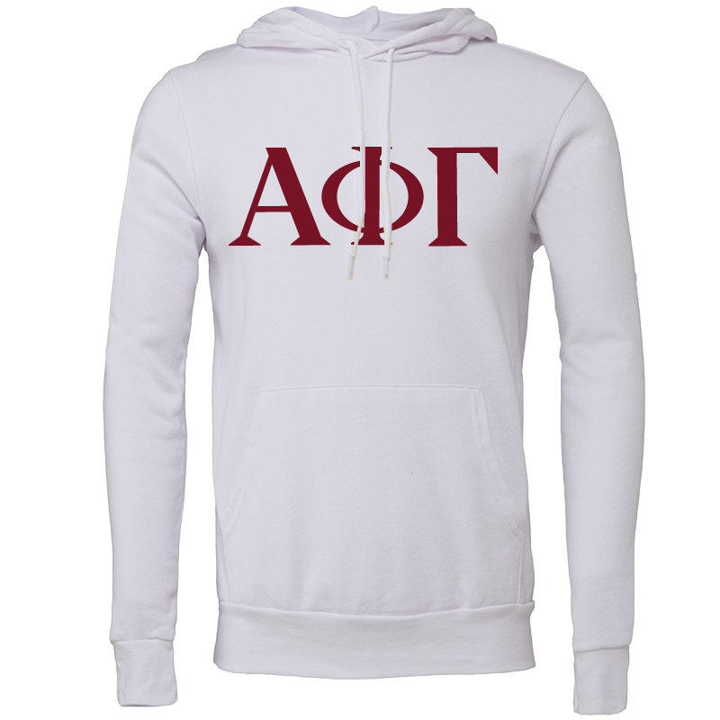 Alpha Phi Gamma Lettered Hooded Sweatshirts