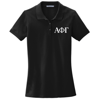 Alpha Phi Gamma Ladies' Embroidered Polo Shirt