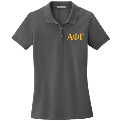 Alpha Phi Gamma Ladies' Embroidered Polo Shirt