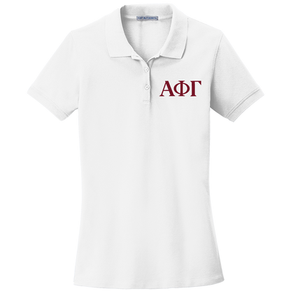 Alpha Phi Gamma Ladies' Embroidered Polo Shirt