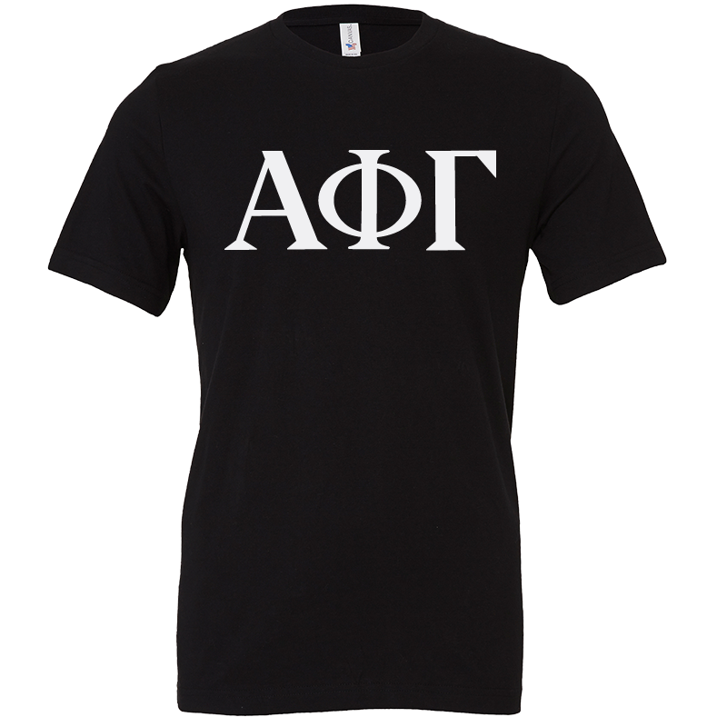 Alpha Phi Gamma Lettered Short Sleeve T-Shirts