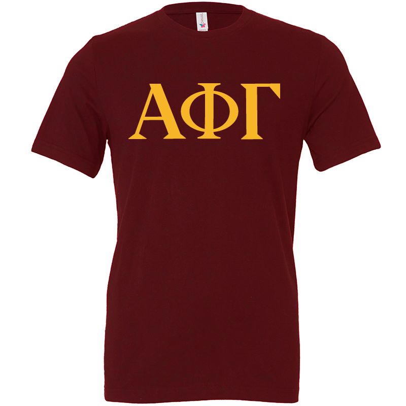 Alpha Phi Gamma Lettered Short Sleeve T-Shirts