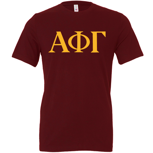 Alpha Phi Gamma Lettered Short Sleeve T-Shirts