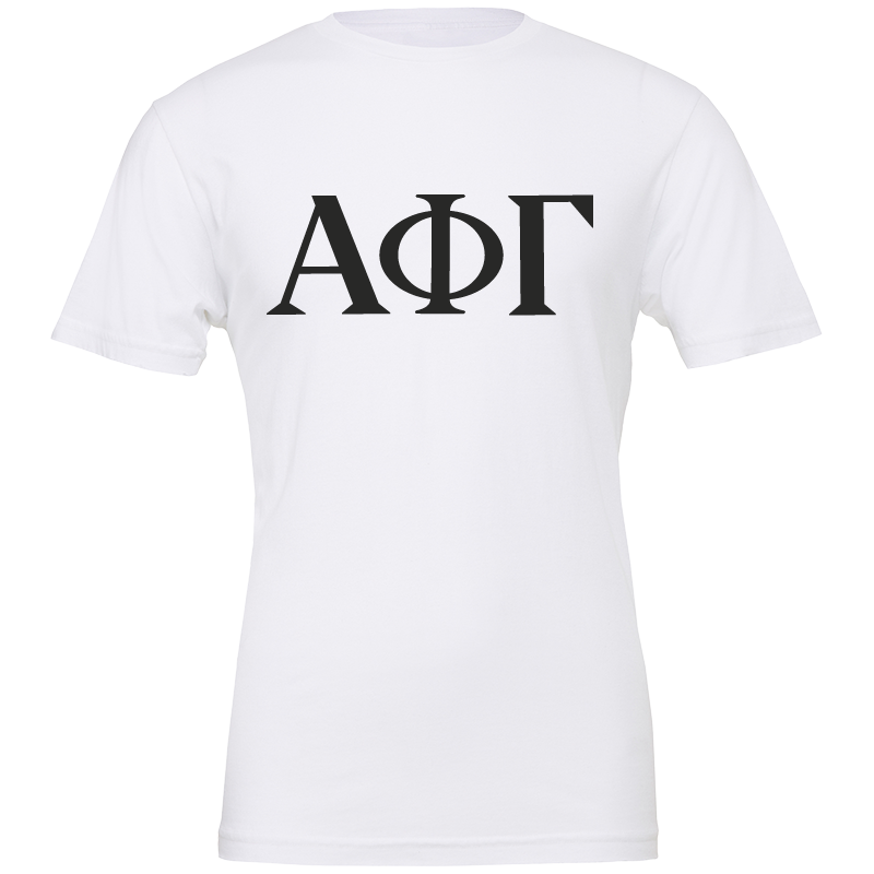 Alpha Phi Gamma Lettered Short Sleeve T-Shirts