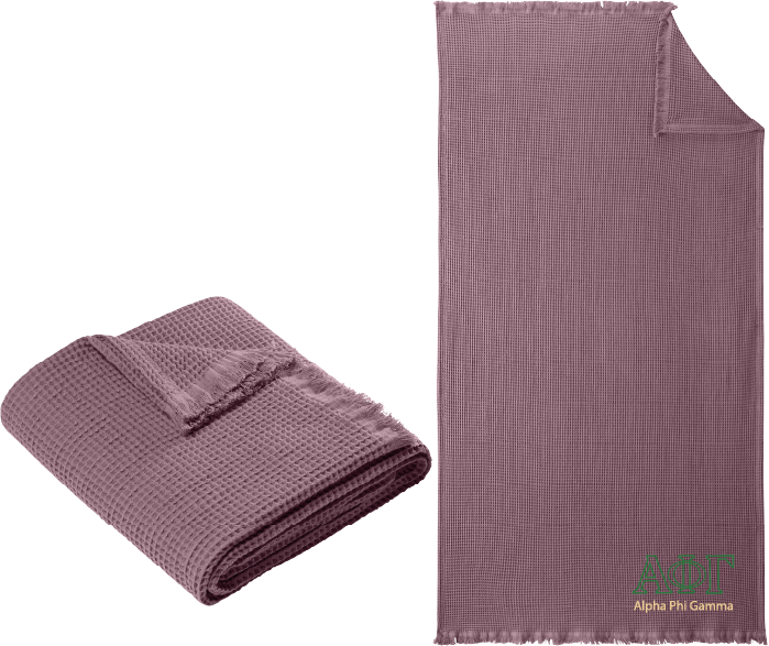 Alpha Phi Gamma Letters and Name Blankets
