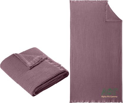 Alpha Phi Gamma Letters and Name Blankets