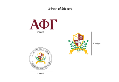 Alpha Phi Gamma Permanent Stickers
