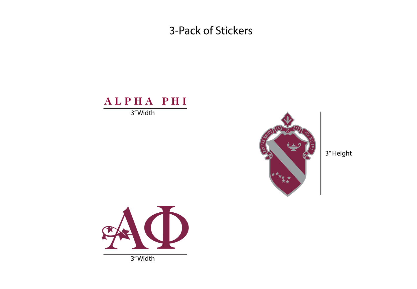 Alpha Phi International Permanent Stickers