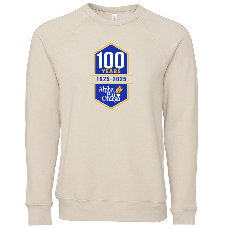 Alpha Phi Omega Centennial 100 Years Crewneck Sweatshirts