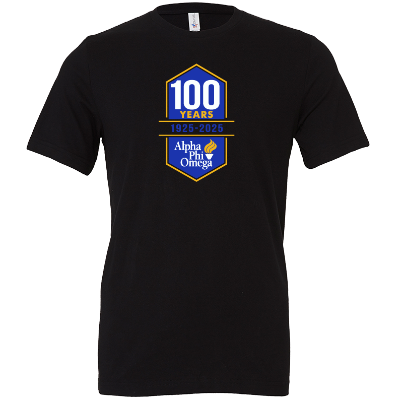 Alpha Phi Omega Centennial 100 Years Short Sleeve T-Shirts