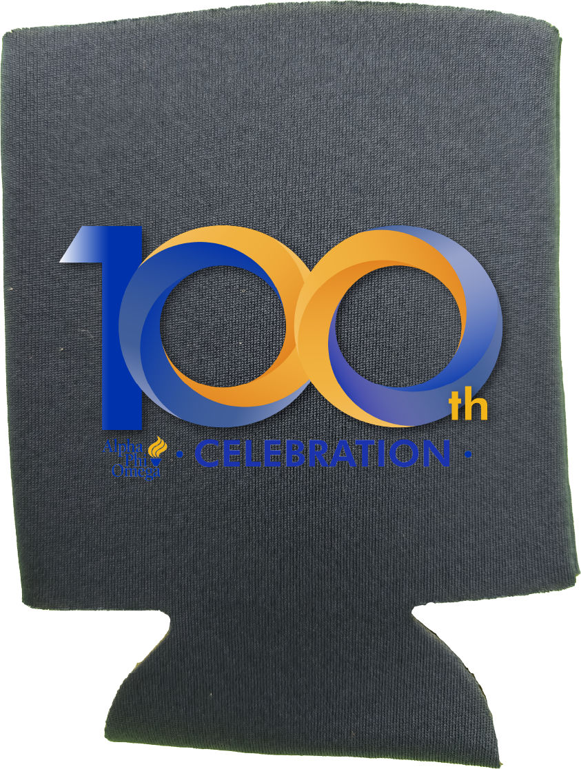 Alpha Phi Omega Centennial Can Coozies