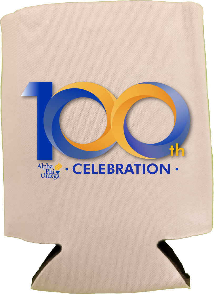 Alpha Phi Omega Centennial Can Coozies