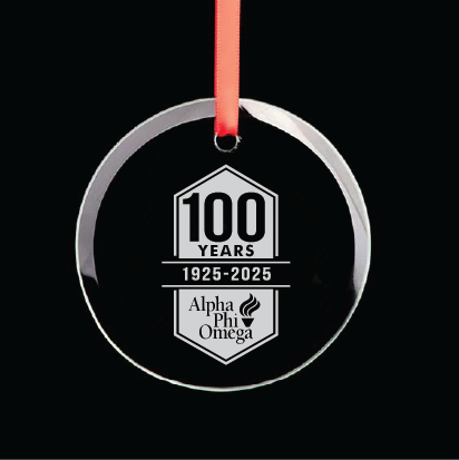 Alpha Phi Omega Centennial Round 100 Years Ornament