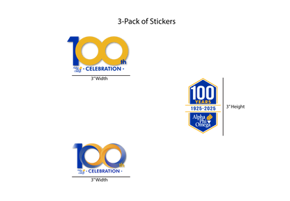 Alpha Phi Omega Centennial Permanent Stickers