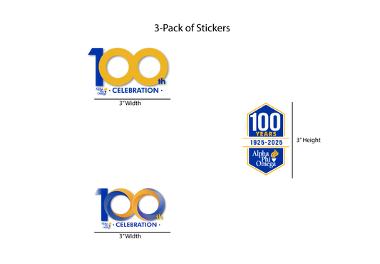 Alpha Phi Omega Centennial Permanent Stickers