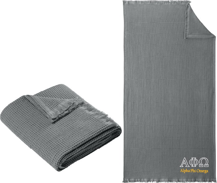 Alpha Phi Omega Letters and Name Blankets