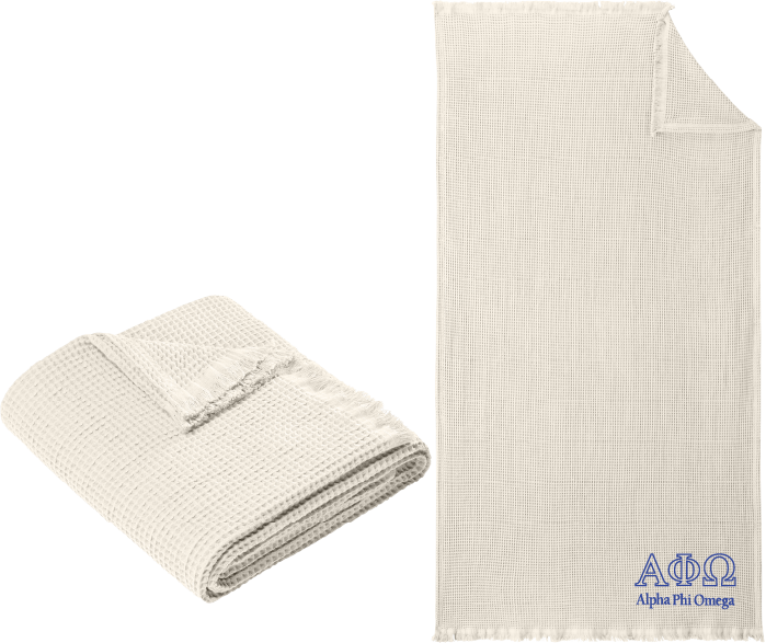 Alpha Phi Omega Letters and Name Blankets