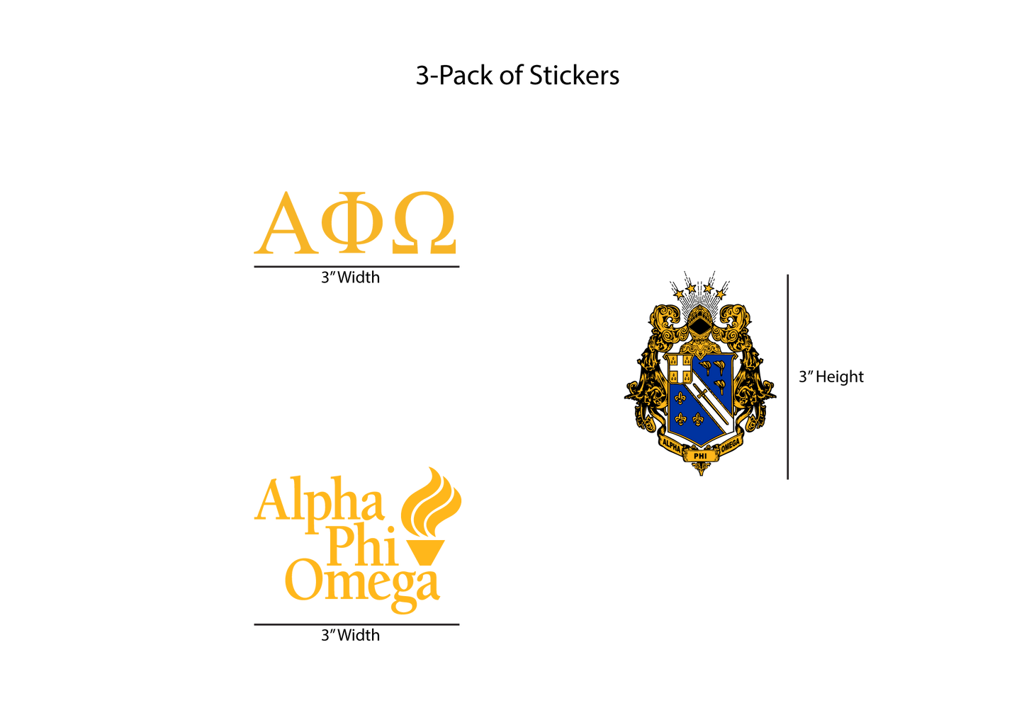 Alpha Phi Omega Permanent Stickers