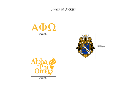 Alpha Phi Omega Permanent Stickers