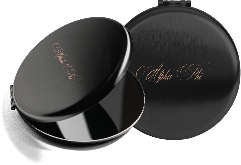 Alpha Phi Script Pocket Mirrors