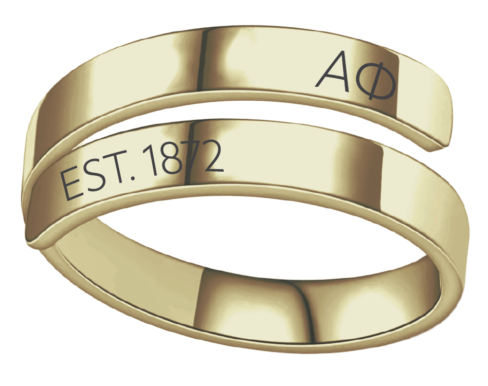 Alpha Phi Year and Letters Rings