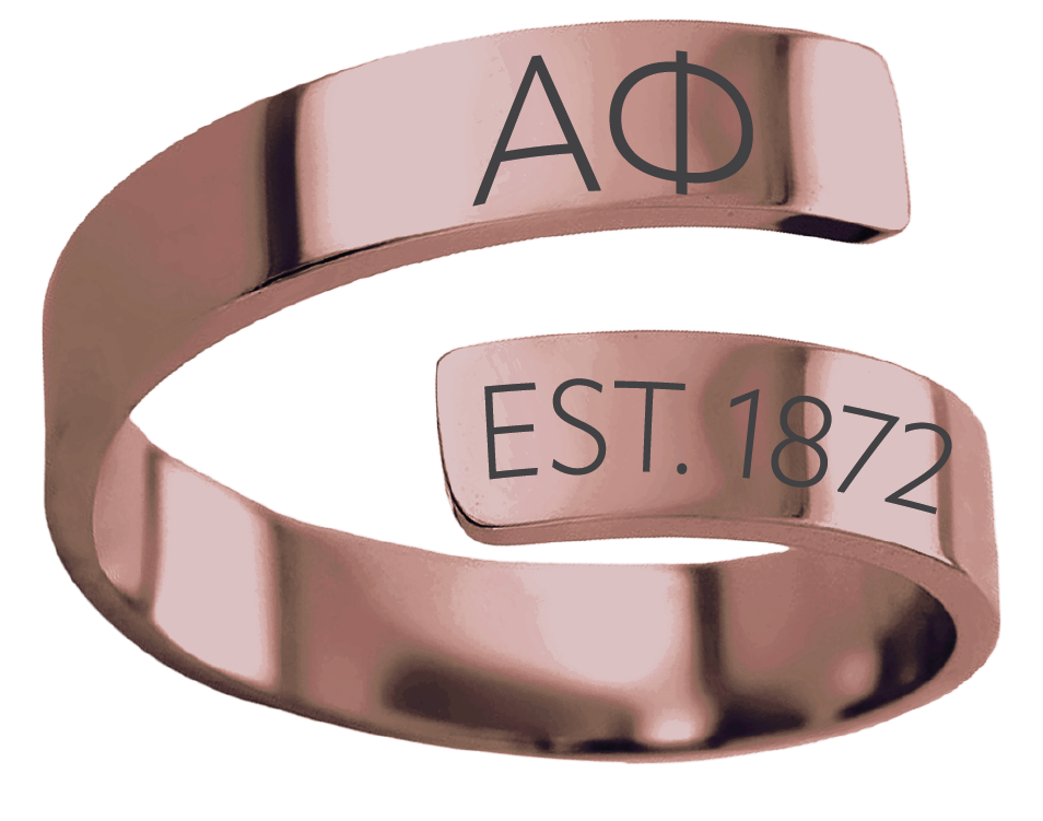 Alpha Phi Year and Letters Rings
