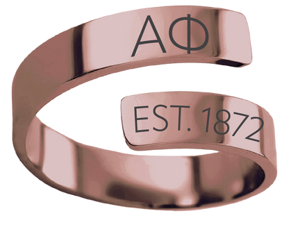 Alpha Phi Year and Letters Rings