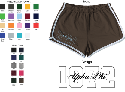 Alpha Phi Year and Name Women's Shorts