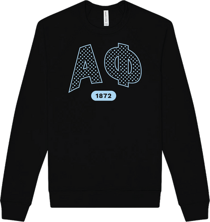 Alpha Phi Varsity Polka Dot Crewneck
