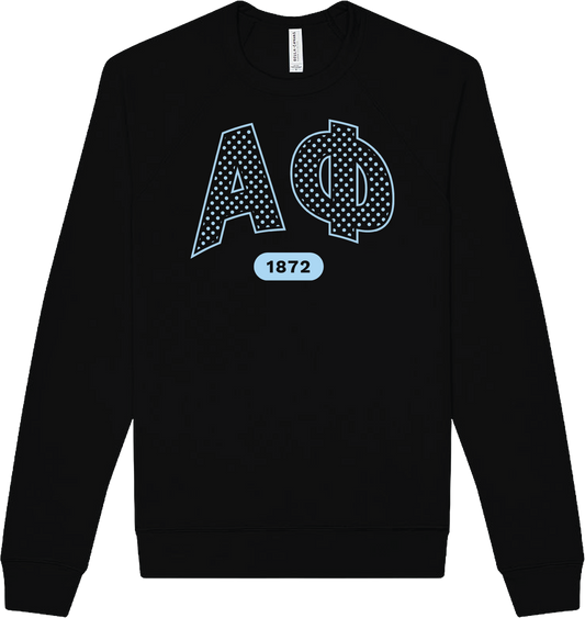 Alpha Phi Varsity Polka Dot Crewneck