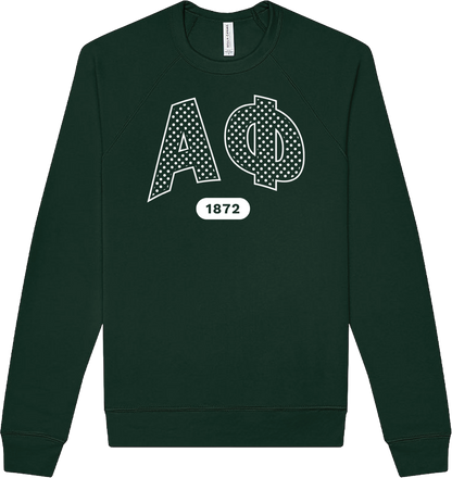 Alpha Phi Varsity Polka Dot Crewneck
