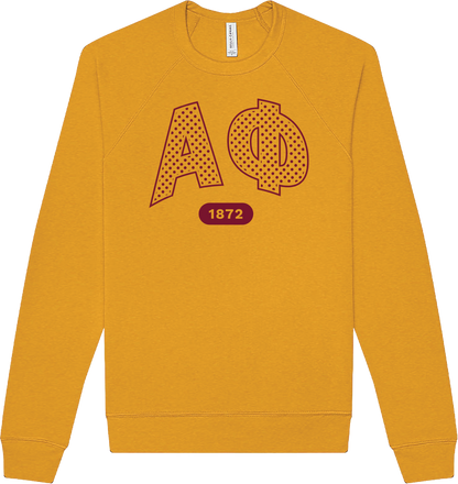 Alpha Phi Varsity Polka Dot Crewneck