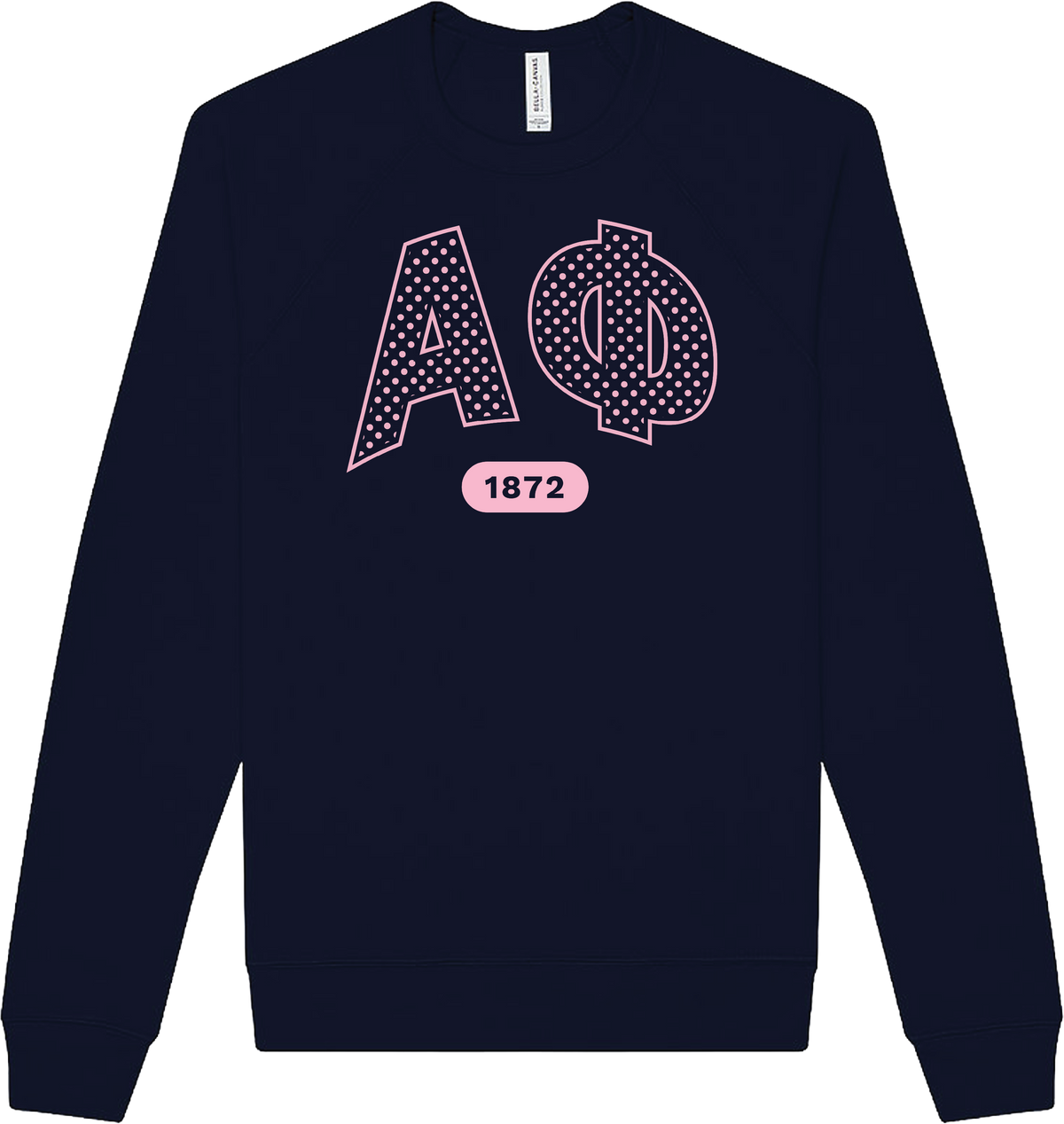 Alpha Phi Varsity Polka Dot Crewneck