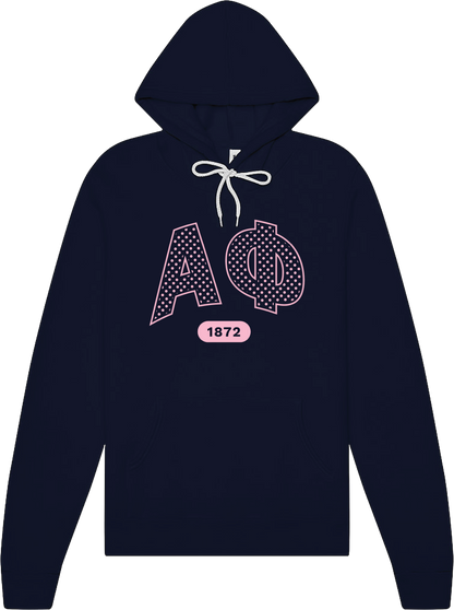 Alpha Phi Varsity Polka Dot Hoodie