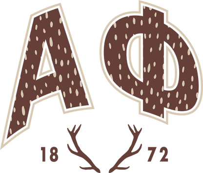 Alpha Phi Fawn Print Varsity Hoodie
