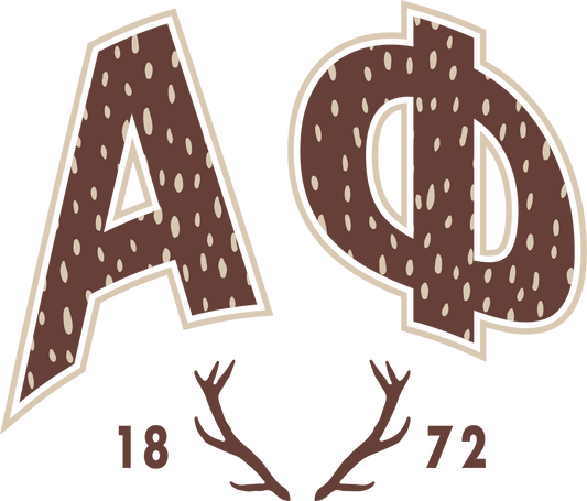 Alpha Phi Fawn Print Varsity Hoodie