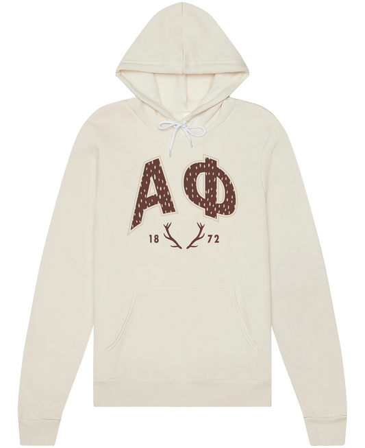 Alpha Phi Fawn Print Varsity Hoodie