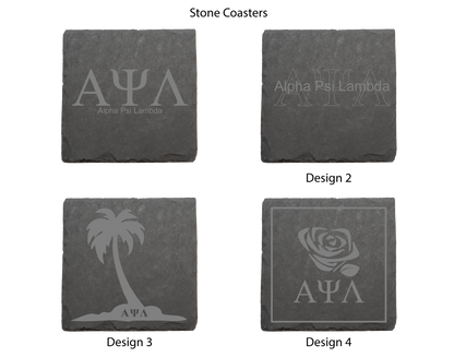 Alpha Psi Lambda Stone Coasters - 4-Pack